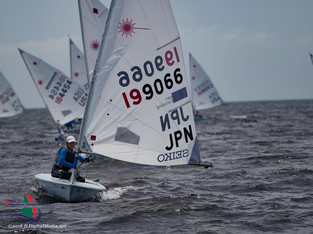 Race 7 winner Manami Doi (JPN)  - Day 4, 2016 Laser Radial World Championships, Mexico © JLDigitalMedia http://jldigitalmedia.zenfolio.com/